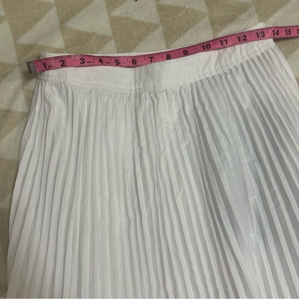Tanya Taylor white pleated midi skirt - Picture 4 of 4